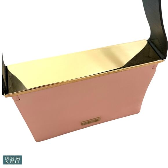 🖤💗 Kate Spade Colorblock Black Pink Leather Shoulder Bag with Gold Bar~RARE!! - Picture 5 of 16